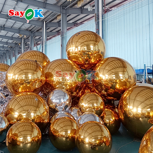 ลูกโป่งทรงกลมสีเงินขนาดยักษ์สีแดงขนาด123ม. สำหรับตกแต่งงานแต่งงานลูกโป่งเป่าลมลูกบอลดิสโก้กระจกทรงกลมสำหรับจัดงานโลโก้คริสต์มาส - Product Image 2