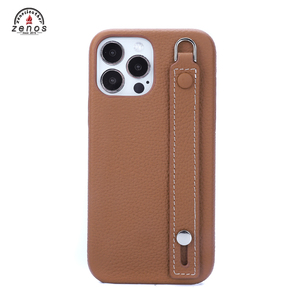 Étui de téléphone en cuir véritable de luxe, antichoc, protège le téléphone, étui de téléphone avec bande de protection pour le poignet, étui de téléphone tendance - Product Image 1