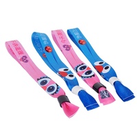 Pulseras Promocionales Ecológicas Ajustables con Clip de Plástico para Eventos y Fiestas, Pulseras de Tela Tejida Personalizadas para Festivales