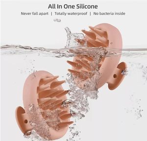 2026 Trending Recyclable Full Silicone Compact Waterproof Hairbrush Head Massager Shampoo <b>Brush</b> Detangling Scalp Massager - Product Image 2