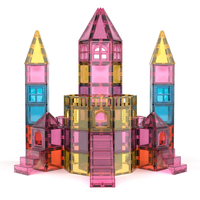Vente en gros, usine OEM, logo personnalisé, 100 pièces, tuiles magnétiques 3D, éducatives, Montessori, STEM, blocs de construction magnétiques pour la maternelle
