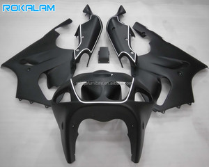 Carenados Negros Mate para <span class=keywords><strong>Kawasaki</strong></span> <span class=keywords><strong>Ninja</strong></span> ZX-7R 1996 <span class=keywords><strong>1997</strong></span> 1999 2001 2003, Carrocería <span class=keywords><strong>ZX7R</strong></span>, Carenados de Motocicleta de Repuesto - Product Image 1