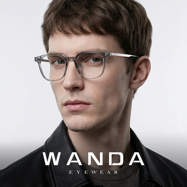 Eyeglass TR90 Frames Anti-Blue Full Rim Rectangle Design Beta Titanium Temples UV Protection Classical Style