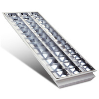 Éclairage intérieur T5/T8 3X40W Type I Type V Lamelles certifiées CE ROHS 2x4 pieds Tube LED Grille Luminaire indirect