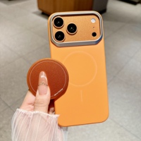 Support de téléphone pliable magnétique Kapuda 6 couleurs, format de poche, avec béquille de bureau, en alliage d'aluminium + miroir, pour téléphones magnétiques