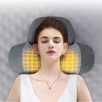 Almohada de Masaje Cosmo de Alta Calidad, Eléctrica, 3D, con Calor, Espuma Viscoelástica, Batería Recargable, para Cuello, Cervicales y Tejido Profundo