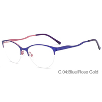 J31033 Haoya Monture de Lunettes Optiques Classiques Demi-Cerclées pour Femmes – Vente en Gros Fabricant