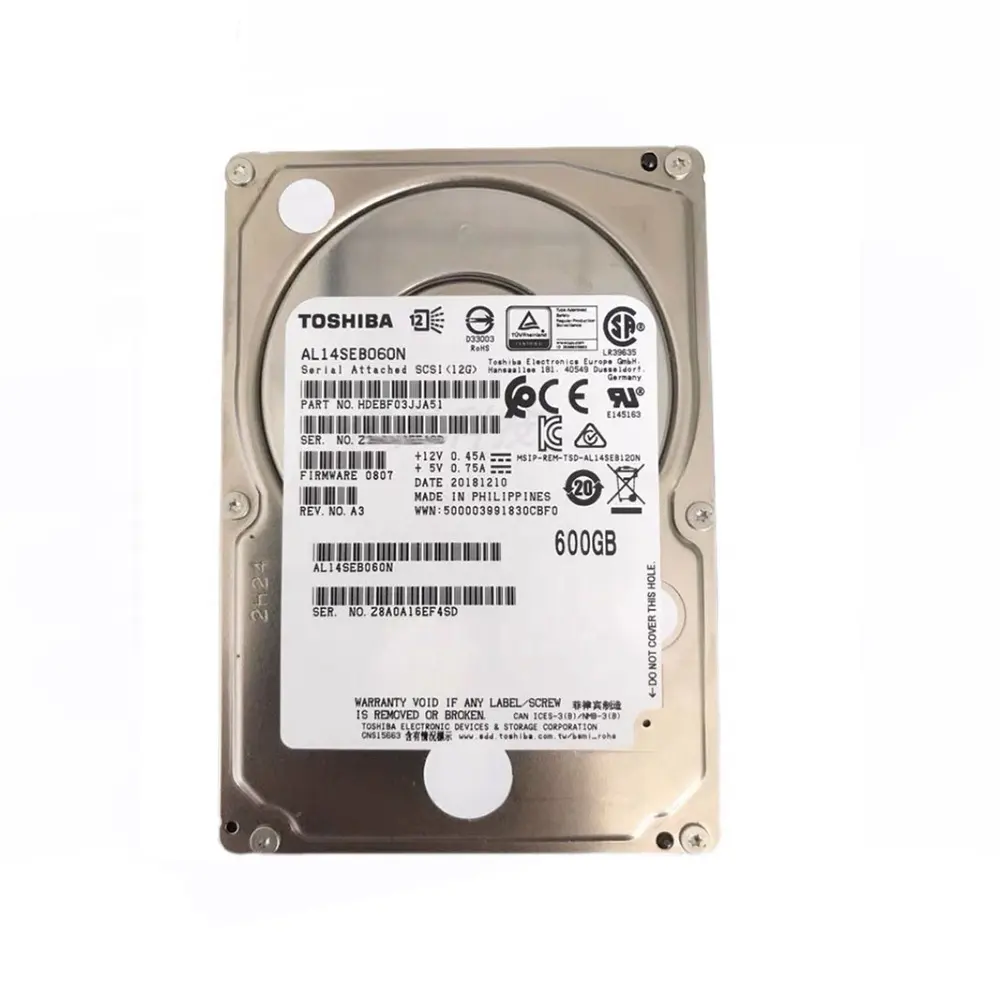 AL14SEB090N 900GB 2.5" SFF 12.0 Gb/s 10,000 RPM 512n SAS Enterprise Hard Drive