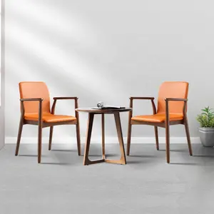 Nordic modern buku kayu padat kursi meja rumah restoran sandaran tangan kayu abu kursi makan kursi belakang kualitas tinggi