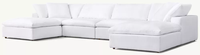 Canapé modulaire Cube Cloud artisanal avec rembourrage en duvet de plumes doux et support en mousse de qualité supérieure, recouvert d'un tissu.