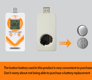 Registrador de humedad y temperatura de almacenamiento industrial Batería reemplazable USB Monitor de humedad de temperatura farmacéutica - Product Image 4