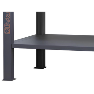 Beta DE TRABAJO 4C/A 210cm antracita, encimera de madera, 4 cajones y pared empotrada, cm - Product Image 2