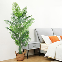 Prix direct d'usine intérieur grand arbre artificiel en pot décoration extérieure de plantes de palmier vert