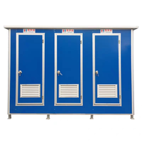 Cabine de toilettes portable préfabriquée modulaire avec cuvette à la turque et lavabo pour chantiers de construction