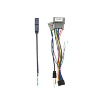 AiJia Kupferkern-Kabelbaum für Fit/Brio 2011-2018 10-Zoll RHD Android-Rahmen PVC IP67 Grau 12V Auto-Radio-Adapter Stromkabel