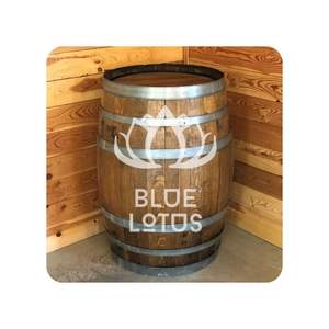 VENTE FLASH Baril en bois de lotus bleu 2025 Baril vintage pour décoration - Product Image 1