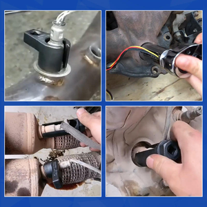 Juego profesional de 10 llaves de vaso de acero al cromo vanadio para sensores de oxígeno, con accionamiento de 3/8" y 1/2", para extracción de sensores en reparación automotriz - Product Image 6