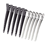 Pinces à cheveux en métal personnalisées en forme de bec de canard, pinces à cheveux en alligator pour sectionner les cheveux, pinces à cheveux pour le coiffage, outils de coiffure pour salon de coiffure