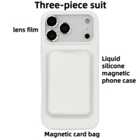 Set de Regalo de Accesorios para Teléfono Móvil, Set de Tres Piezas de TPU+PC, Caja de Silicona, Protector de Lente, Protección 360°, Multicolor