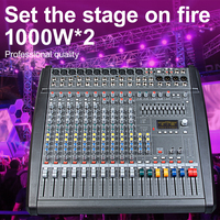 Amplificateur professionnel OEM DMX1400 1000W *2 haute puissance 14 canaux, mixeur audio DJ karaoké avec amplificateur