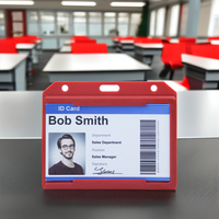 Porte-badge horizontal multicolore en PP rigide durable de la marque Bestom, accessoire de bureau pour badges nominatifs en gros