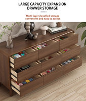 Meuble de rangement de style bois massif pour la décoration intérieure moderne, console multifonctionnelle, chambre à coucher, salon
