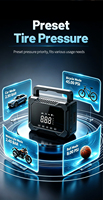Gonfleur de pneus multifonctionnel indispensable pour voiture, avec moniteur de pression des pneus, jauge de pression numérique, gonflage rapide