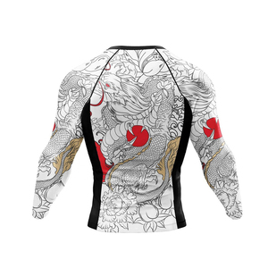 Haut de compression à manches longues avec motif dragon imprimé par sublimation, Rash Guard à séchage rapide, sous-vêtement de sport pour la gym et l'entraînement, OEM en gros - Product Image 3