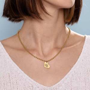 Kalung bunga lahir personalisasi baja tahan karat rantai manik bulat jimat hati buatan tangan terbaik untuk hadiah ulang tahun teman - Product Image 5