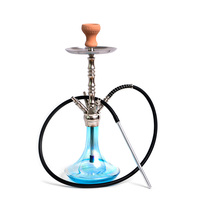 Vente en gros Ensemble de narguilé en verre portable Hubbly Shesha avec stylo à saveur et accessoires à prix économique