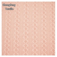 F861 #   Tissu jacquard texturé tresses françaises, extensible, doux, en polyester et élasthanne, tricoté chaîne, pour la confection de robes, t-shirts et vêtements d'intérieur