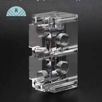Bloc acrylique transparent avec gravure interne, perforation, polissage diamant, produits en verre organique, gravure CNC