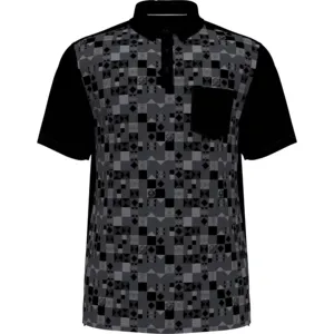 Golf apparel industry supplier men's polo t shirt oem design check plaid penguin print golf clothes polo shirt with pocket