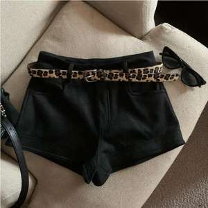 กางเกงลำลองผ้ายืดเอวสูงของผู้หญิงกางเกงขาสั้นขากางเกงขาตรงระบายอากาศได้ดีทันสมัยทรงสลิมเทรนด์ใหม่อเนกประสงค์ - Product Image 5