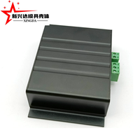 Boîtier en aluminium noir mat à double compartiment avec support de montage pour carte mère de communication réseau industrielle