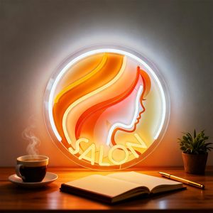 Hair salon Letreros Neon LED indoor hanging ambient light shop <b>sign</b> wall decoration light entrance indicator light luminous <b>sign</b> - Product Image 6