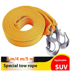 Cordon de remorquage pour voiture, corde de sauvetage, crochet d'aigle, corde de traction en nylon, robuste, épaissie, durable, 3m 4m 5m, double usage pour SUV et moto - Product Image 6