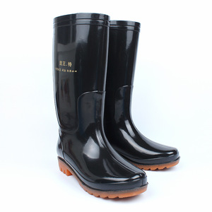 รองเท้าบูทยางกันฝนแบบหุ้มข้อสูงสำหรับผู้ชาย สีดำ หนาพิเศษ กันลื่น เหมาะสำหรับงานขุดเหมือง สวมใส่ง่าย - Product Image 3