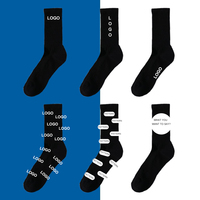 Chaussettes de sport unisexes en coton 100 % brodé de haute qualité, tricotées jacquard, avec coussinets, pour le basketball, personnalisables avec logo, vente en gros