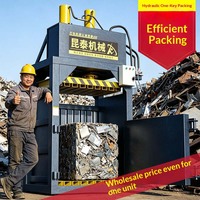 Presse à balles hydraulique verticale entièrement automatique 10T-100T pour déchets plastiques, cartons, verres et canettes