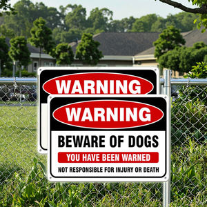 อลูมิเนียมทนทานระวังป้ายสุนัขกำหนดได้เองไม่มีป้ายเตือนห้ามบุกรุกบ้านสวนสินค้าเพื่อความปลอดภัยของขวัญคนรักสุนัข - Product Image 5