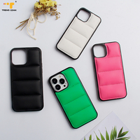 Nouvelle coque de téléphone en duvet de marque tendance 2026 pour iPhone 13 Pro Max, coussin d'air en coton, antichoc, coque souple
