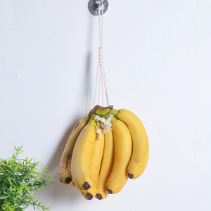 Banana Hanger Hot Selling China Wholesale Fruit Veggies Hammock Kitchen Under Cabinet Boho Macrame Fruit Basket