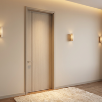 Panneau de porte intérieur en mélamine entièrement personnalisable, isolation acoustique, emballage avec logo personnalisé - Matériau HDF haute densité pour la vente en gros