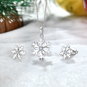 Trung Quốc Đồ Trang Sức Bán Buôn Thời Trang 2.5Mm Vòng Trắng CZ Sterling <span class=keywords><strong>Silver</strong></span> Rhodium Mạ Vàng Mạ Bông Tuyết Món Quà Giáng Sinh Mặt Dây Chuyền - Product Image 2