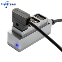Adaptateur répartiteur de câble HUB D-Tap femelle 3 broches vers 4 ports OEM/RingTeam ABS pour accessoires d'alimentation photographique