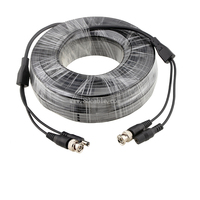 Câble de caméra de vidéosurveillance BNC DC RCA 3-en-1 personnalisé coaxial avec blindage tresse compatible avec iPhone-pour caméras de vidéosurveillance