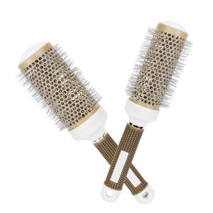 Profesyonel iyonik saç kurutma fırçası seramik termal saç tarak için alüminyum tüp ile ev Styling için özelleştirilebilir Logo - Product Image 4