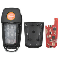 Télécommande universelle filaire Xhorse XKFO21EN 2e génération à 4 boutons 433/315 MHz, clé vierge de remplacement pour programmeur de véhicules