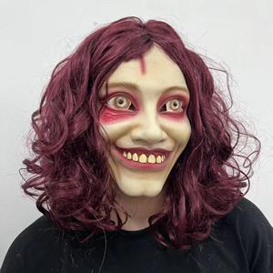 Máscara de <span class=keywords><strong>bruja</strong></span> de Halloween látex aterrador látex <span class=keywords><strong>realista</strong></span> máscara de cara de Halloween cosplay de Halloween máscara malvada <span class=keywords><strong>disfraz</strong></span> de cabeza de calabaza para adultos - Product Image 5